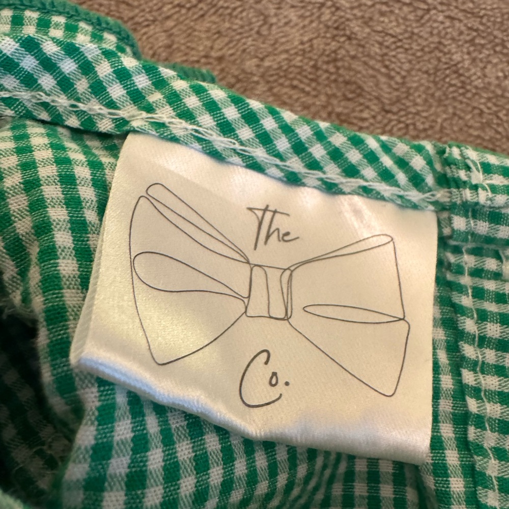 *3/$20 Green Gingham Shamrock Baby Bubble Romper - Picture 4 of 5
